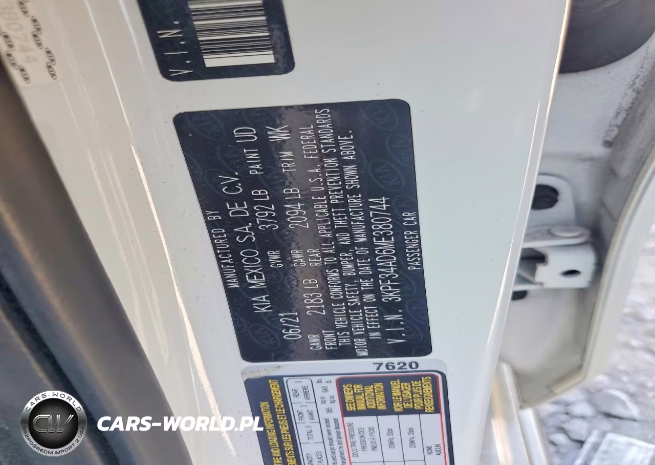 2021 Kia Forte Gt Line VIN:3KPF34AD6ME380744 - 12