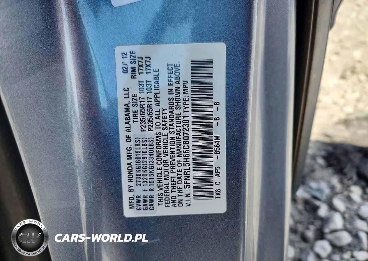 2012 Honda Odyssey Exl VIN:5FNRL5H66CB072301 - 13