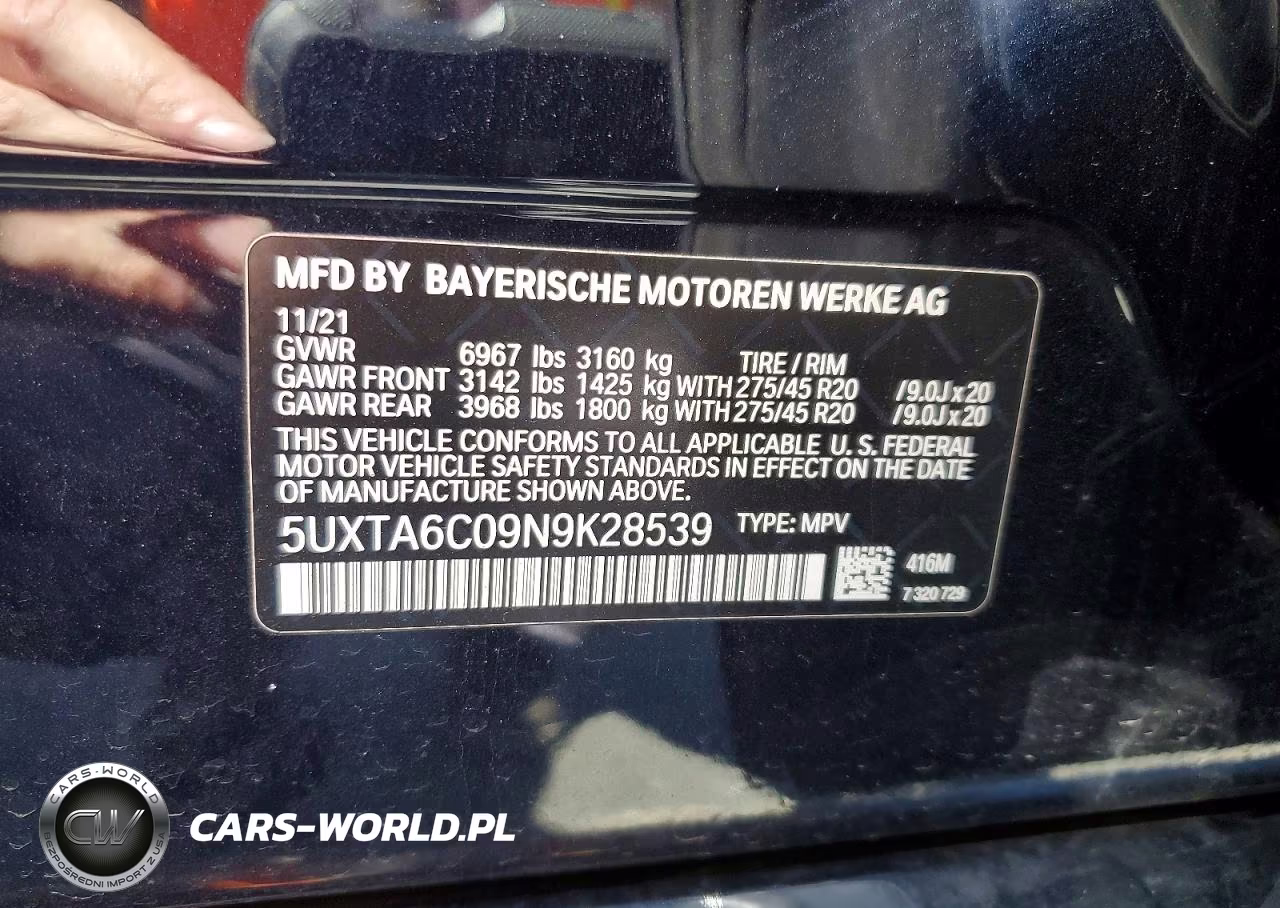 2022 BMW X5 xDrive45E VIN:5UXTA6C09N9K28539 - 13