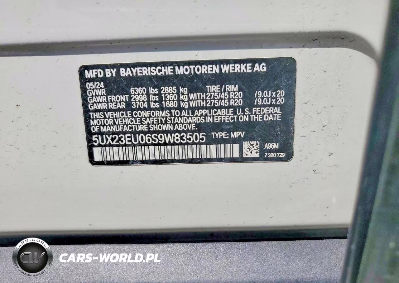 2025 BMW X5 xDrive40I VIN:5UX23EU06S9W83505 - 12