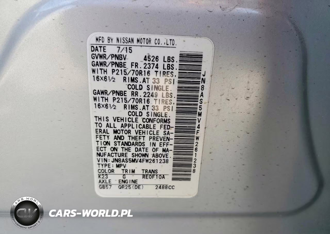2015 Nissan Rogue Select S VIN:JN8AS5MV4FW261238 - 13