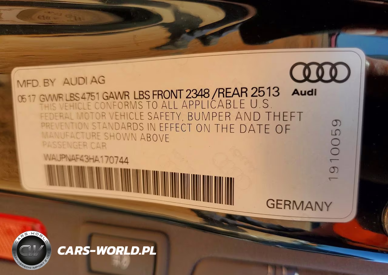 2017 Audi A4 Premium Plus VIN:WAUPNAF43HA170744 - 12