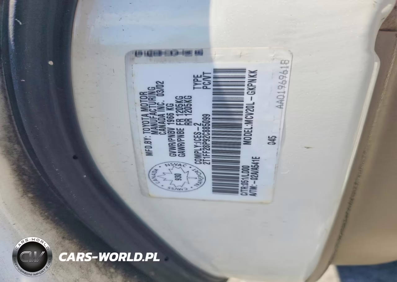2002 Toyota Camry Solara Se V6 VIN:2T1FF28P92C885099 - 12