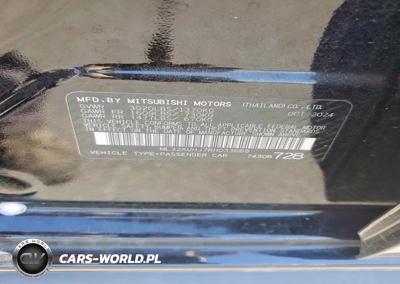 2024 Mitsubishi Mirage Es VIN:ML32AUHJ7RH033668 - 12