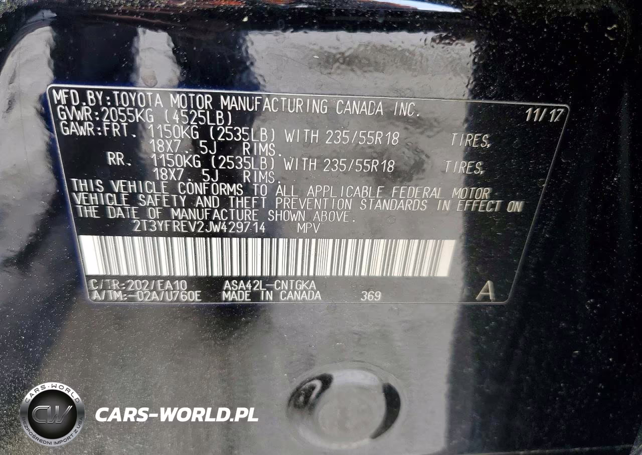 2018 Toyota Rav4 Limited VIN:2T3YFREV2JW429714 - 14