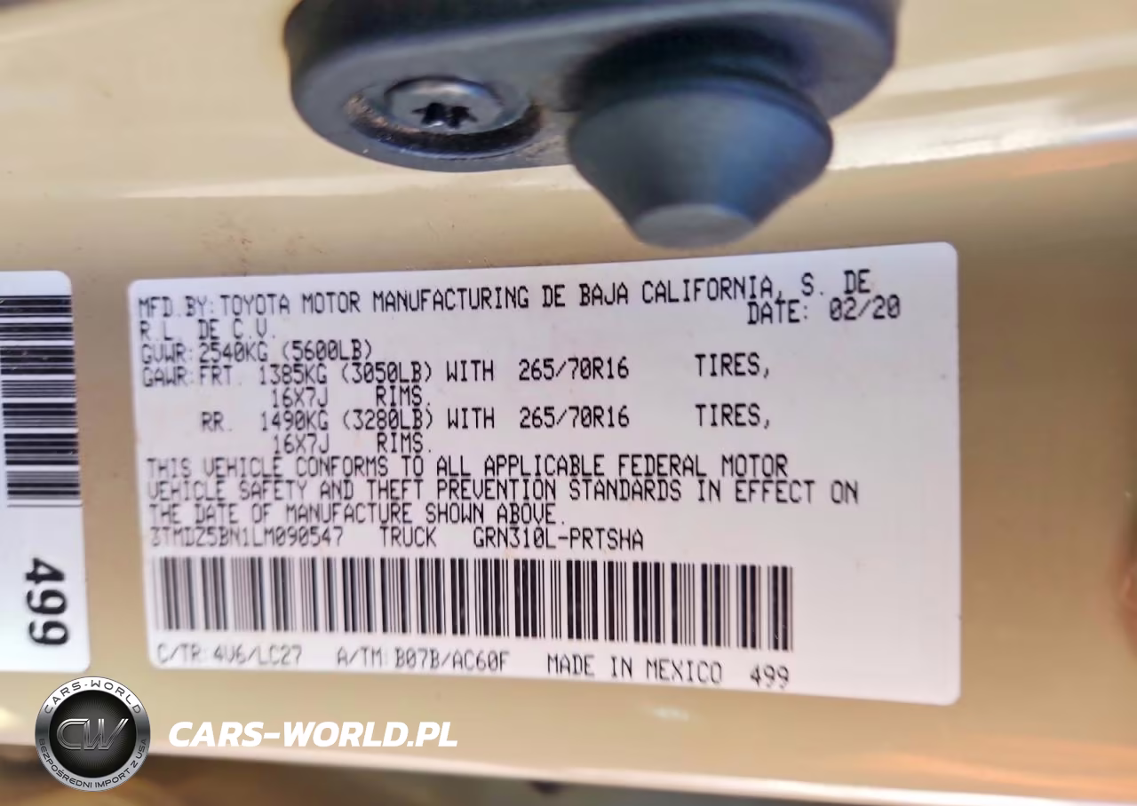 2020 Toyota Tacoma Trd Off-Road VIN:3TMDZ5BN1LM090547 - 12