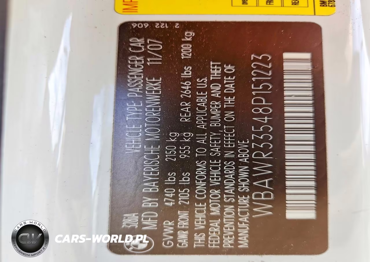 2008 BMW 328 I Sulev VIN:WBAWR33548P151223 - 12