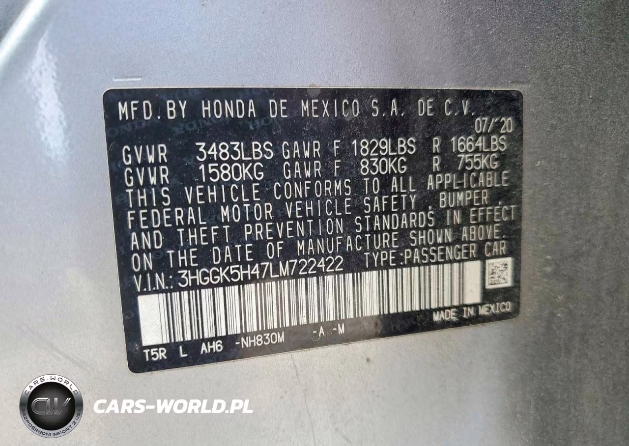 2020 Honda Fit Lx VIN:3HGGK5H47LM722422 - 13