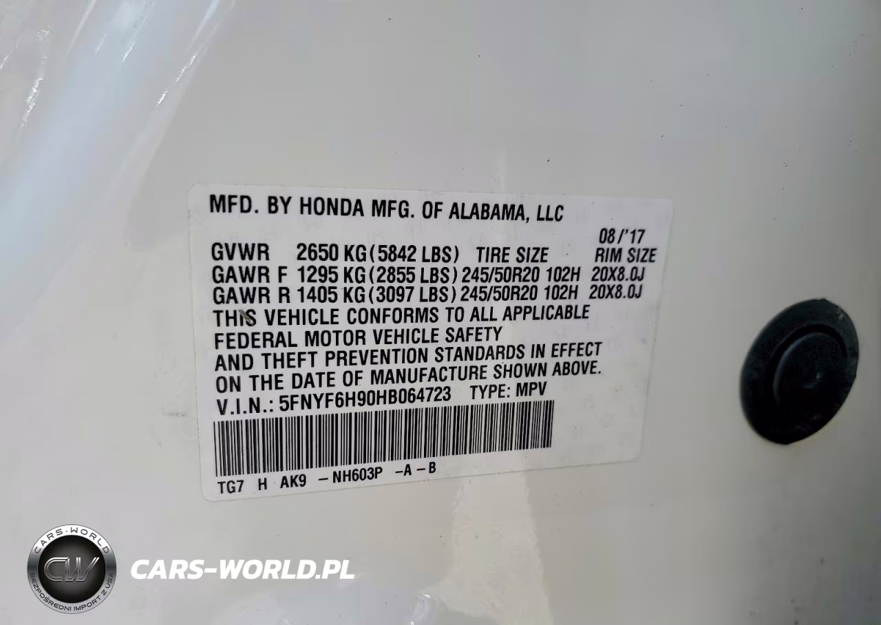 2017 Honda Pilot Touring VIN:5FNYF6H90HB064723 - 13