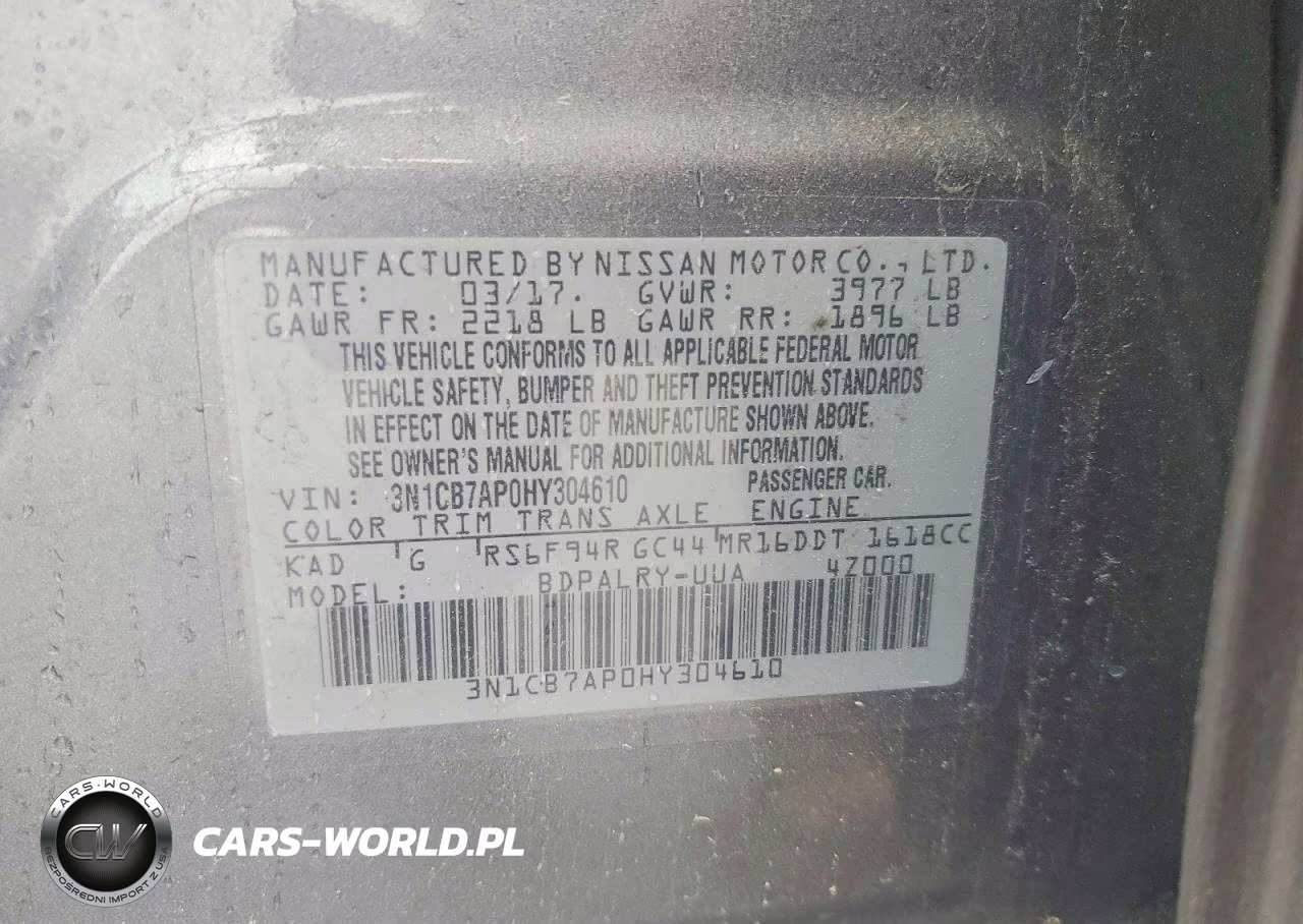 2017 Nissan Sentra Sr Turbo VIN:3N1CB7AP0HY304610 - 12