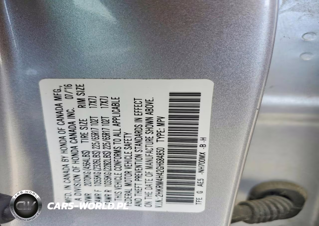 2016 Honda Cr-V Se VIN:2HKRM4H42GH684850 - 13