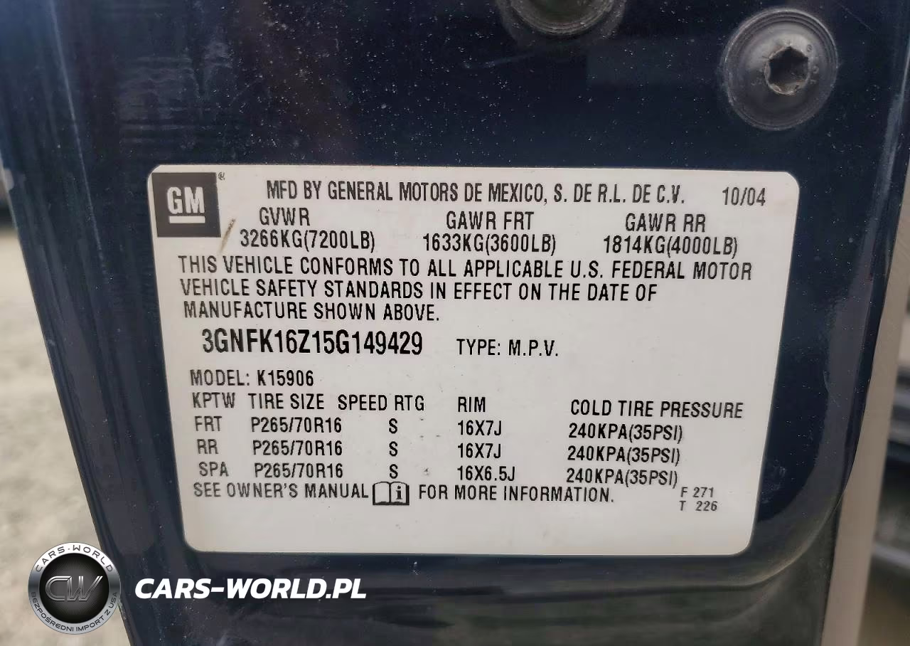 2005 Chevrolet Suburban K1500 VIN:3GNFK16Z15G149429 - 13