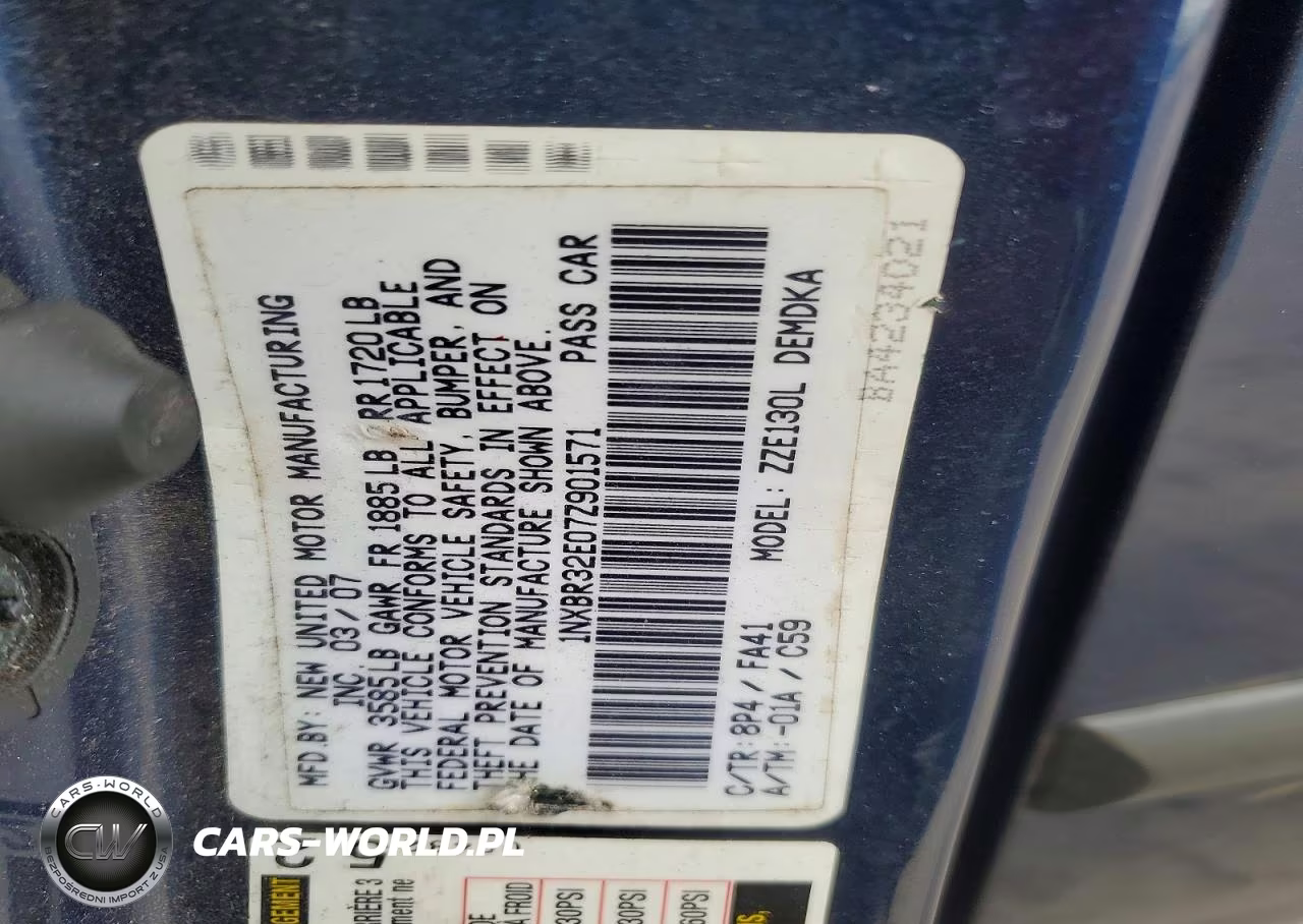 2007 Toyota Corolla Ce VIN:1NXBR32E07Z901571 - 12