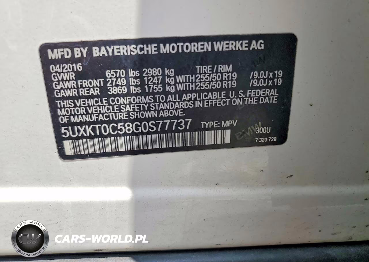 2016 BMW X5 Xdr40E VIN:5UXKT0C58G0S77737 - 13