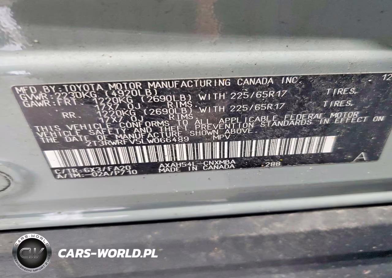 2020 Toyota Rav4 Hybrid Xle VIN:2T3RWRFV5LW066489 - 13