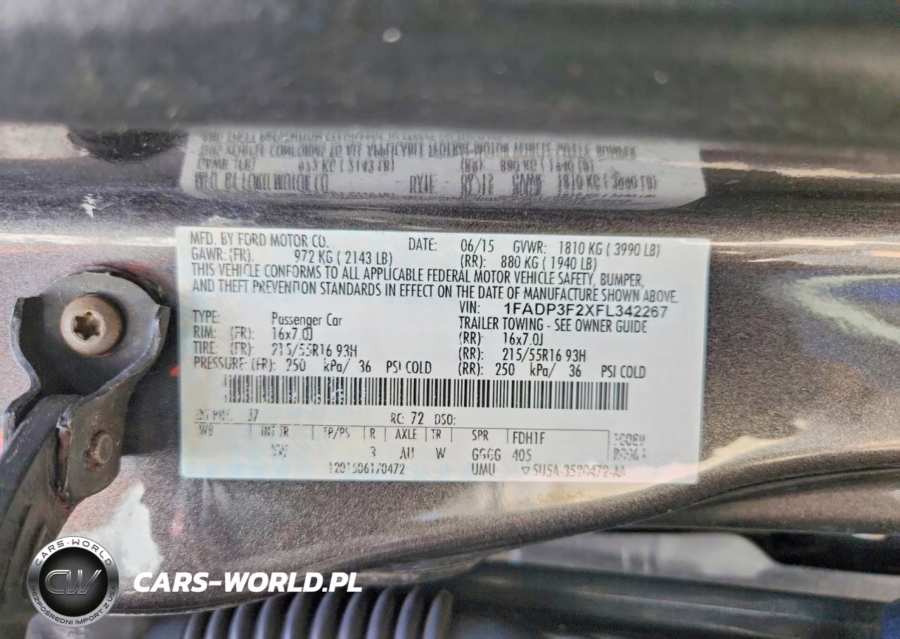2015 Ford Focus Se VIN:1FADP3F2XFL342267 - 12