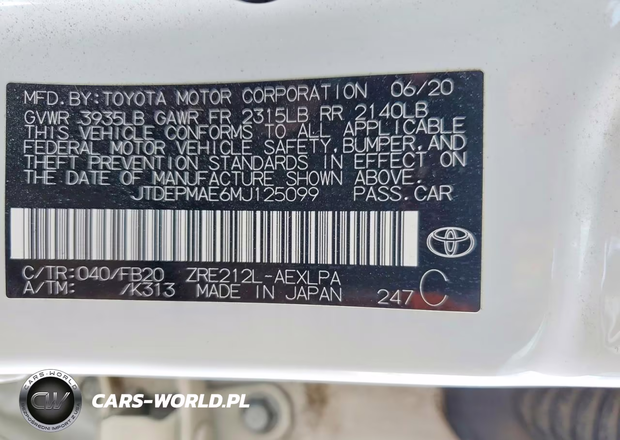 2021 Toyota Corolla Le VIN:JTDEPMAE6MJ125099 - 12