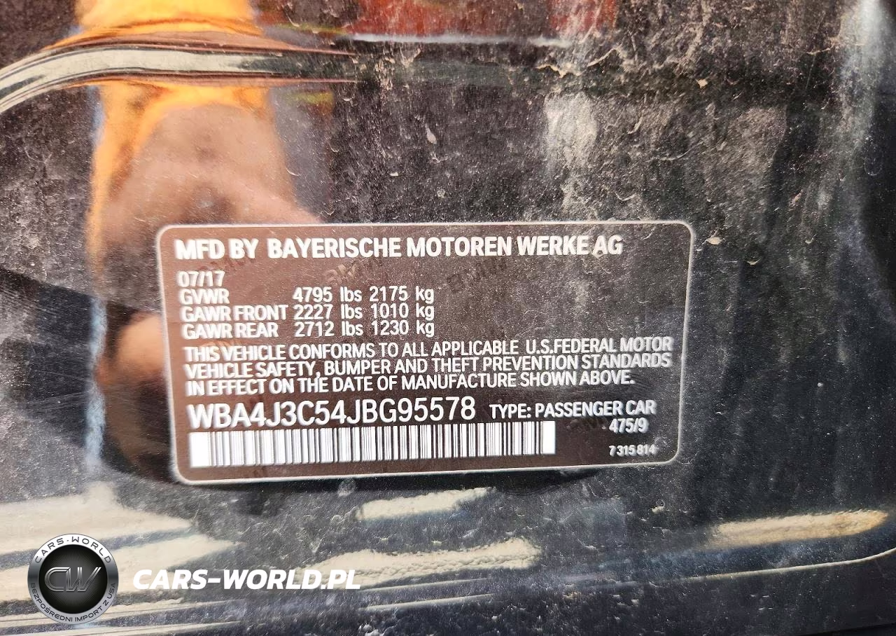 2018 BMW 430Xi Gran Coupe VIN:WBA4J3C54JBG95578 - 12