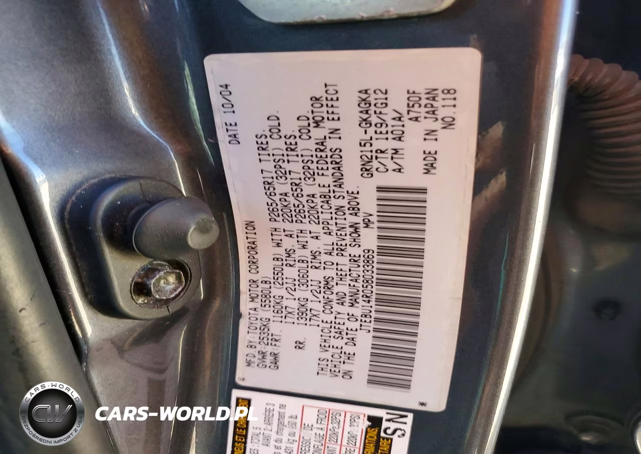 2005 Toyota 4Runner Sr5 VIN:JTEBU14R058033869 - 13