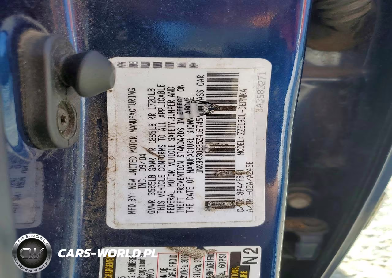 2005 Toyota Corolla Le VIN:1NXBR30E35Z416745 - 12