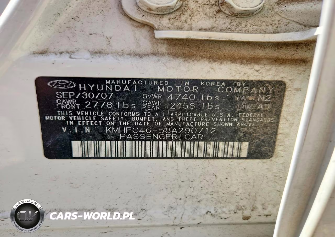 2008 Hyundai Azera Limited VIN:KMHFC46F58A290712 - 12