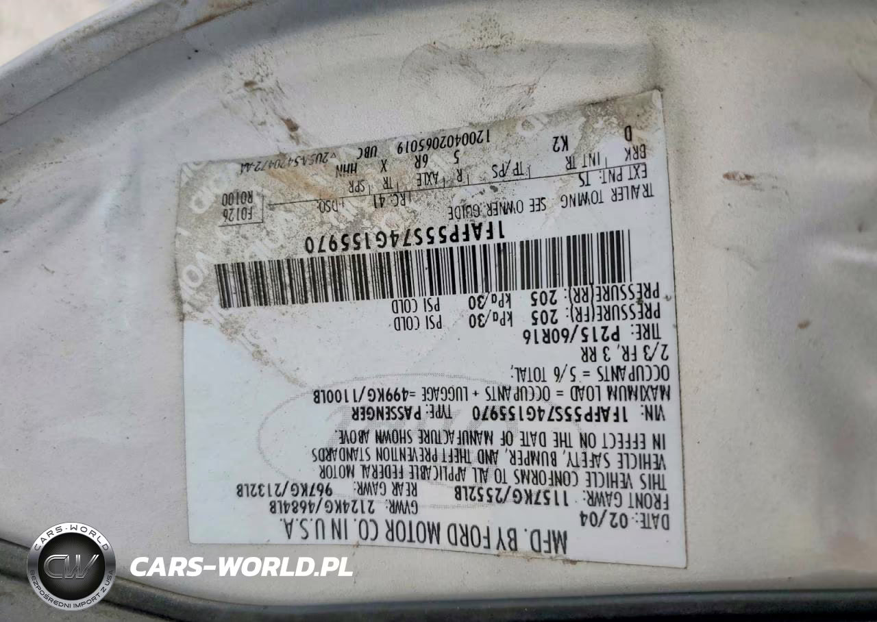 2004 Ford Taurus Ses VIN:1FAFP55S74G155970 - 13
