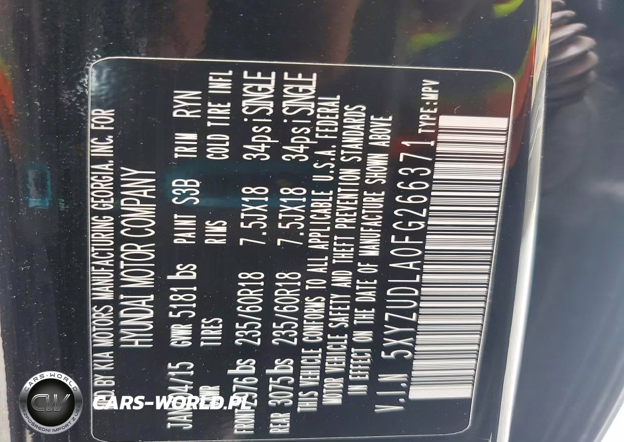 2015 Hyundai Santa Fe Sport 2.0T VIN:5XYZUDLA0FG266371 - 12