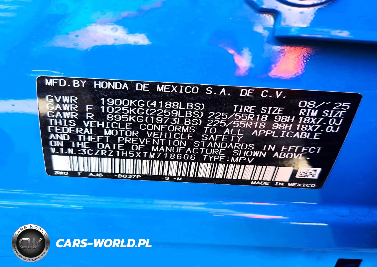 2026 Honda Hr-V Sport VIN:3CZRZ1H5XTM718606 - 13