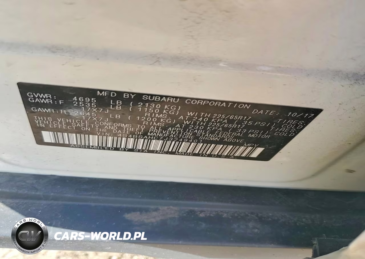 2018 Subaru Outback 2.5I Premium VIN:4S4BSAHC7J3249401 - 13