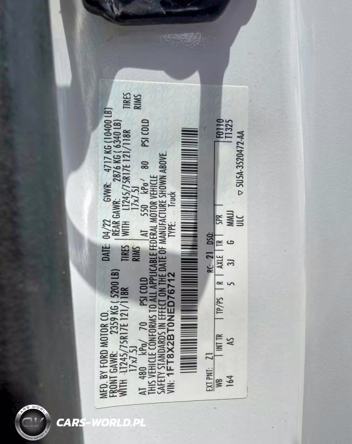 2022 Ford F250 Super Duty VIN:1FT8X2BT0NED76712 - 10