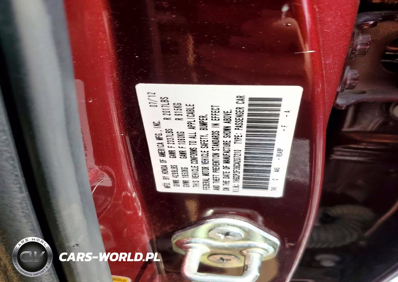2012 Honda Accord Lx VIN:1HGCP2F36CA207210 - 13
