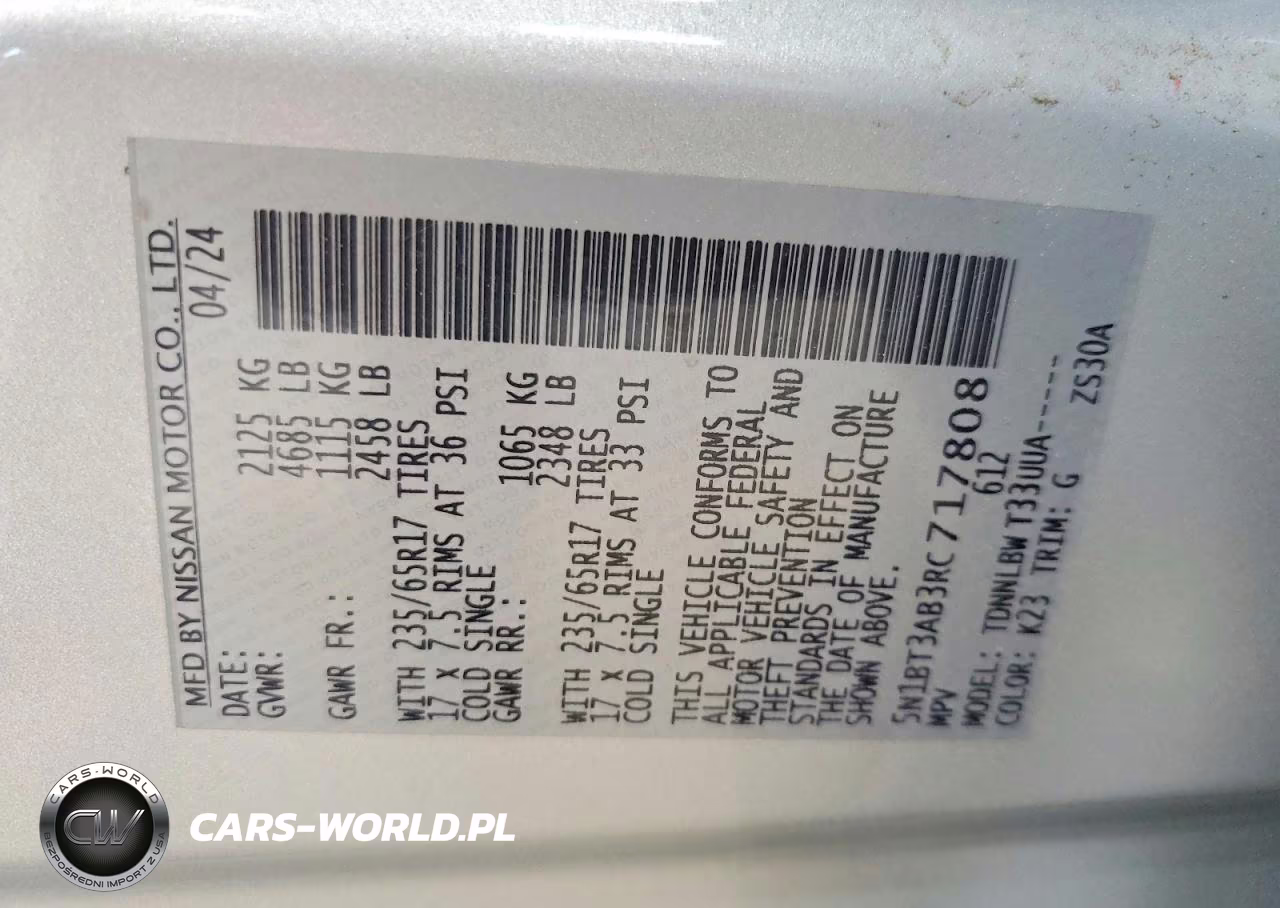 2024 Nissan Rogue S VIN:5N1BT3AB3RC717808 - 13
