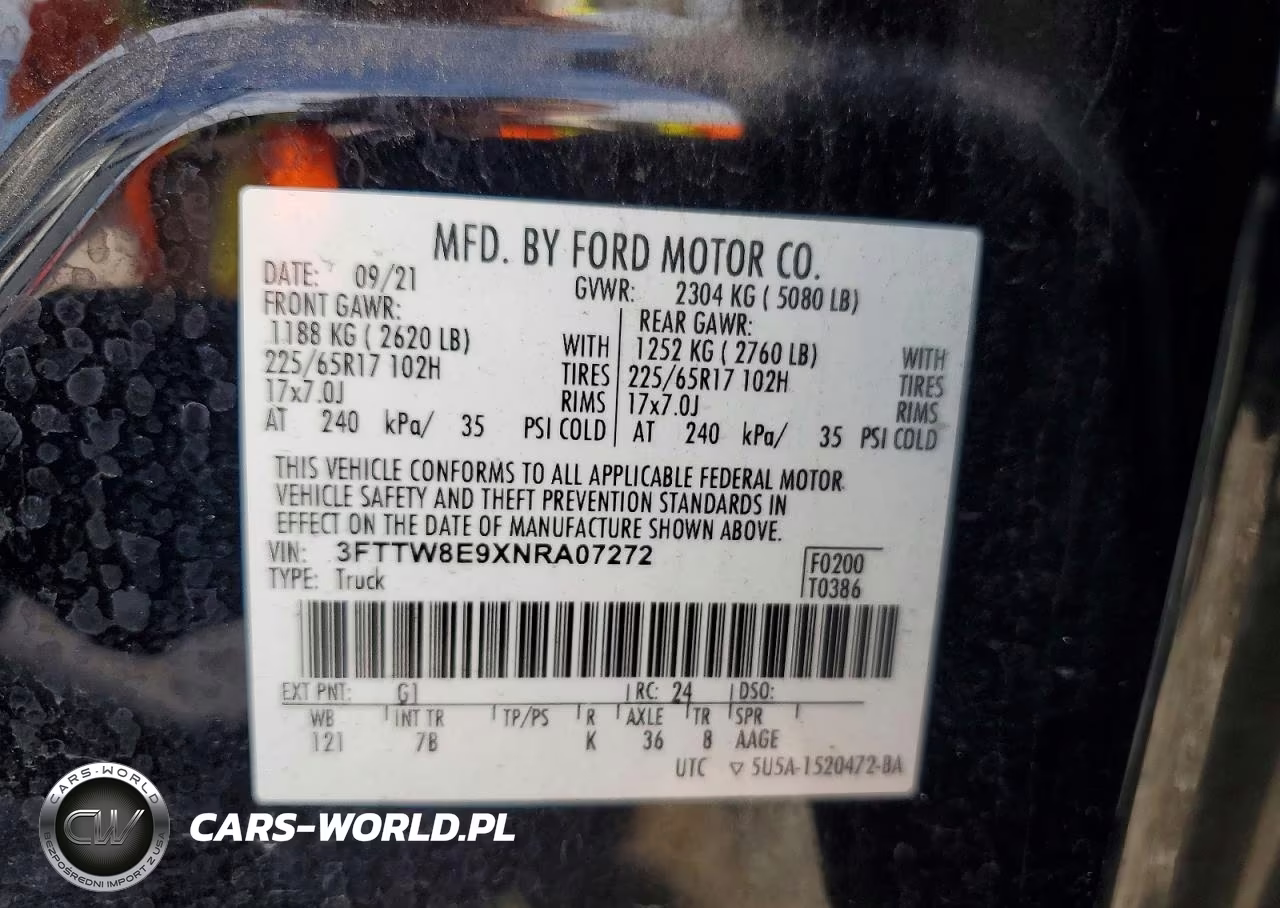 2022 Ford Maverick Xl-Xlt-Lariat VIN:3FTTW8E9XNRA07272 - 12