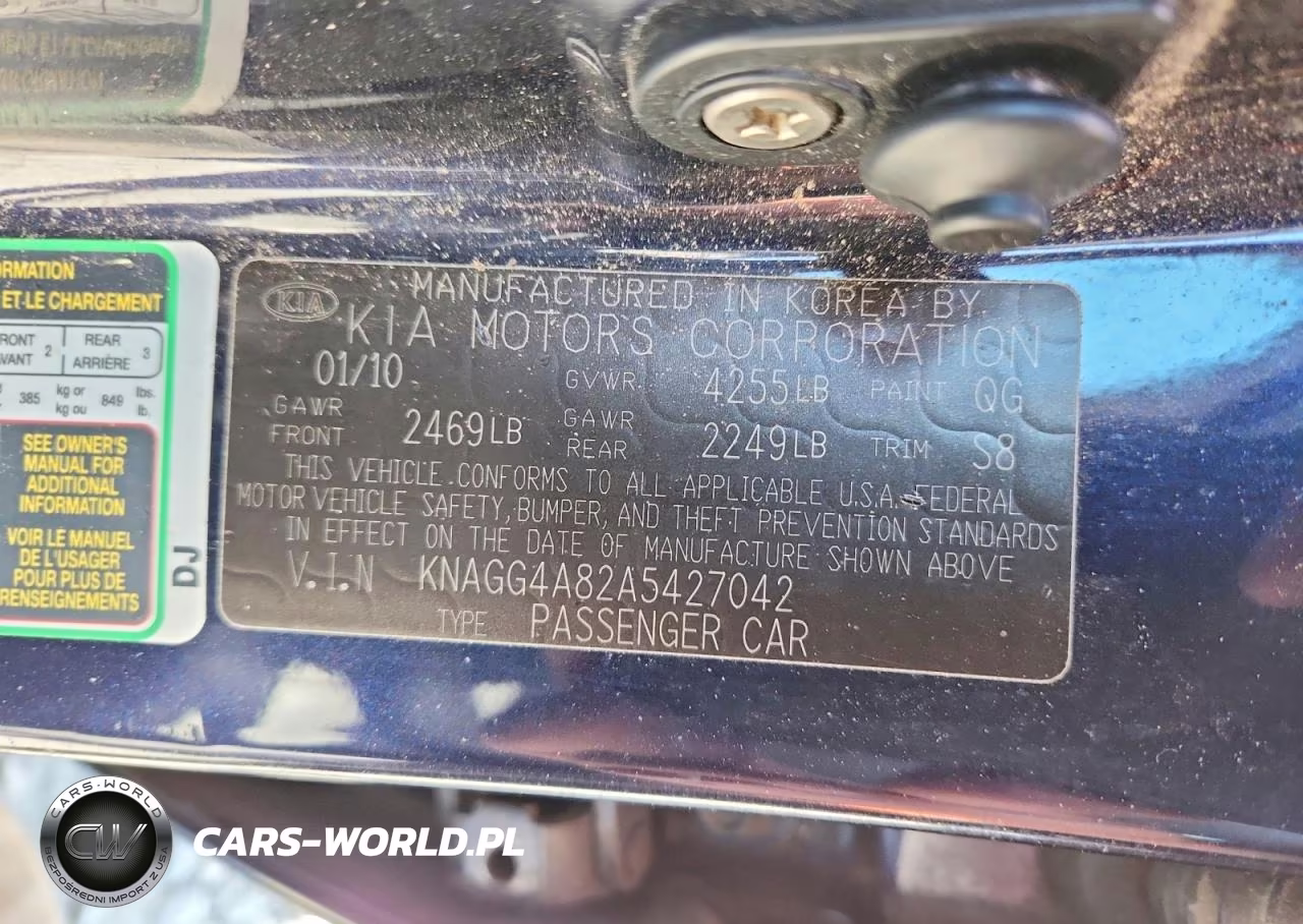 2010 Kia Optima Lx VIN:KNAGG4A82A5427042 - 12