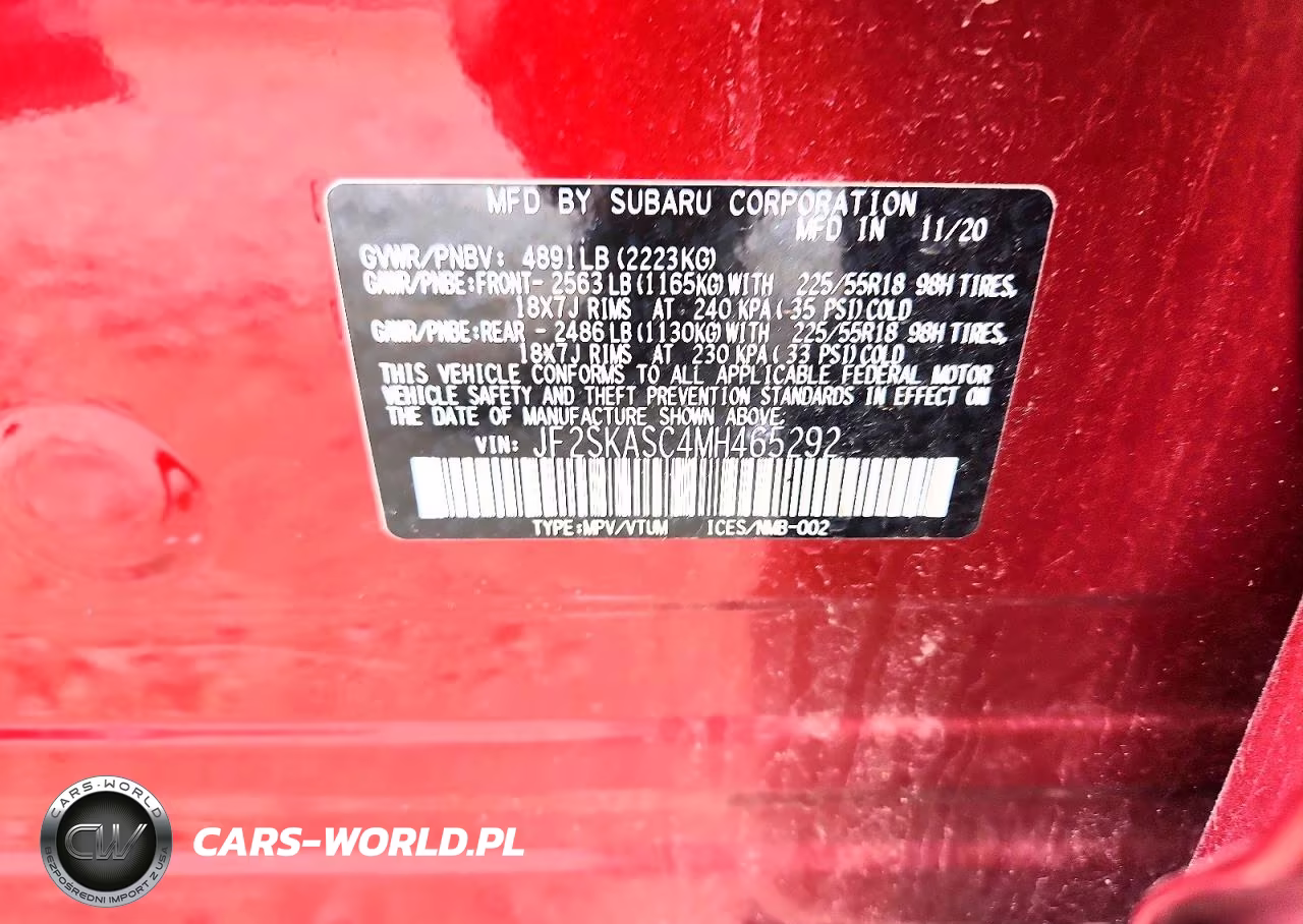 2021 Subaru Forester Limited VIN:JF2SKASC4MH465292 - 14