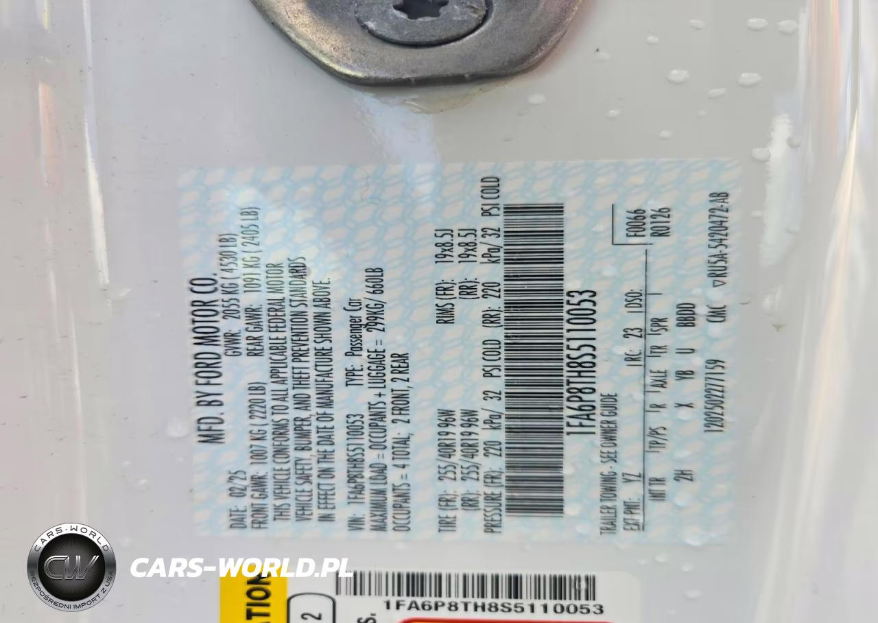 2025 Ford Mustang VIN:1FA6P8TH8S5110053 - 12