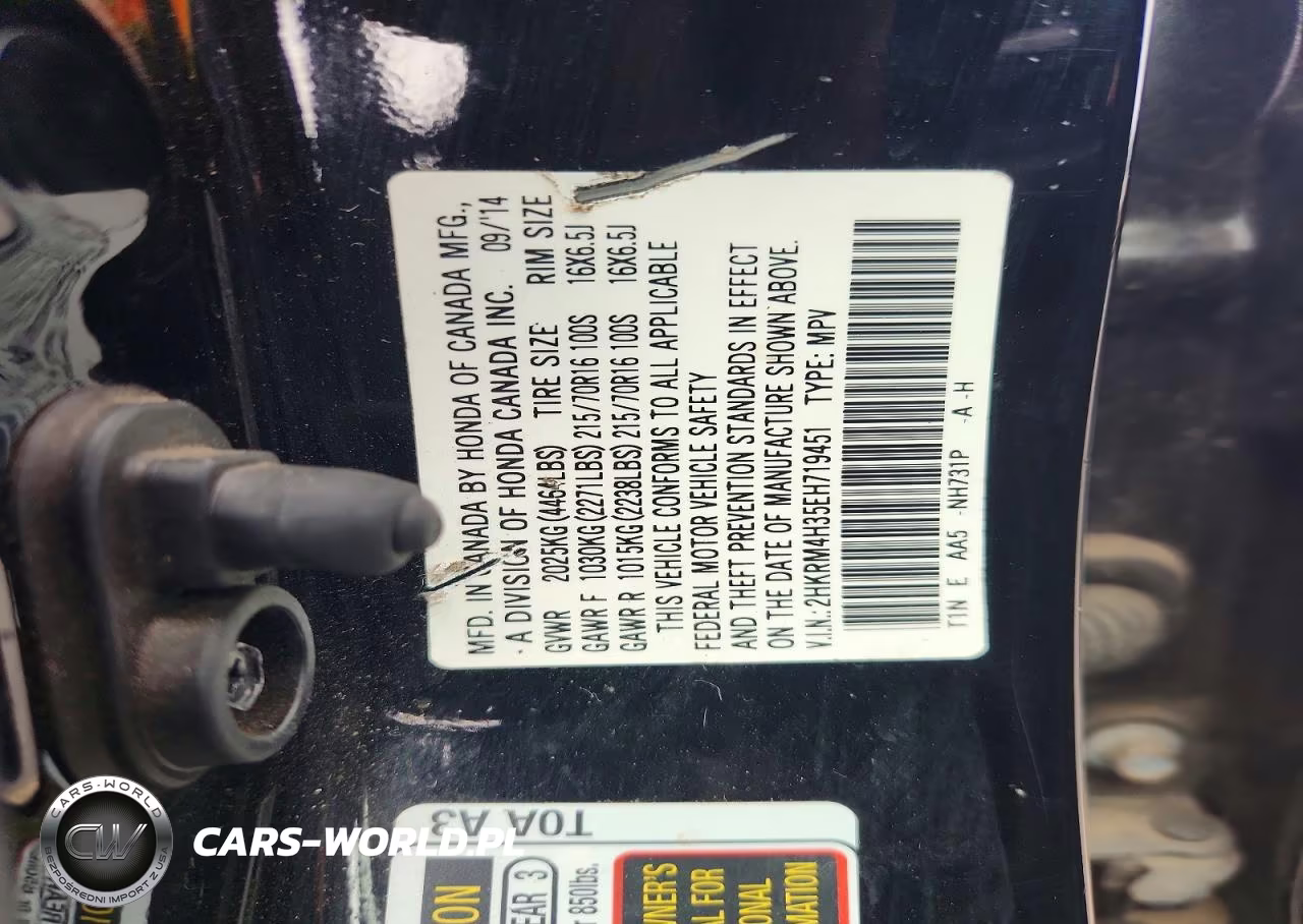 2014 Honda Cr-V Lx VIN:2HKRM4H35EH719451 - 12