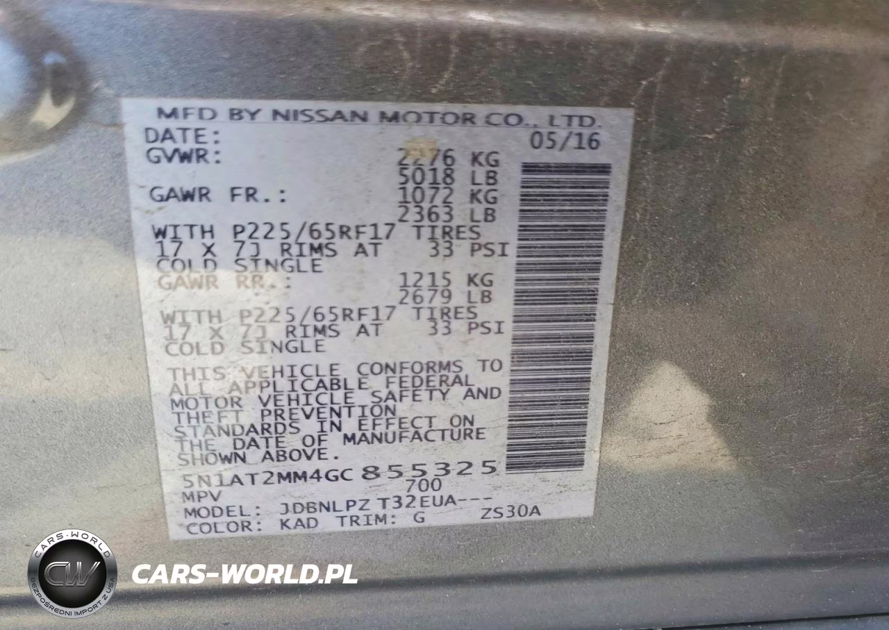 2016 Nissan Rogue S VIN:5N1AT2MM4GC855325 - 14