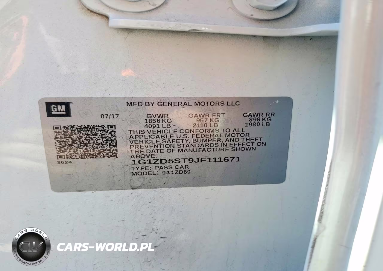 2018 Chevrolet Malibu Lt VIN:1G1ZD5ST9JF111671 - 12