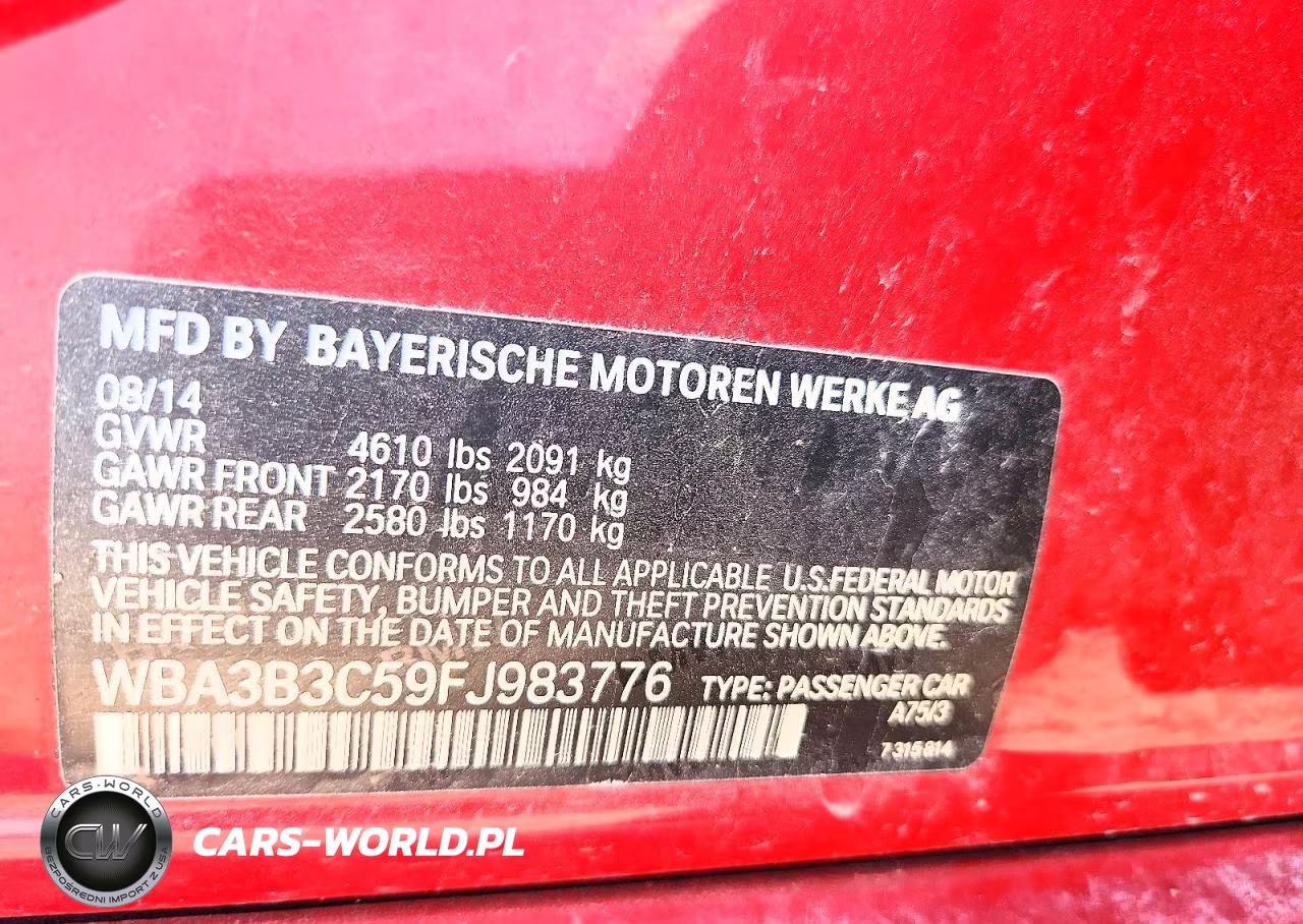 2015 BMW 328 Xi VIN:WBA3B3C59FJ983776 - 12