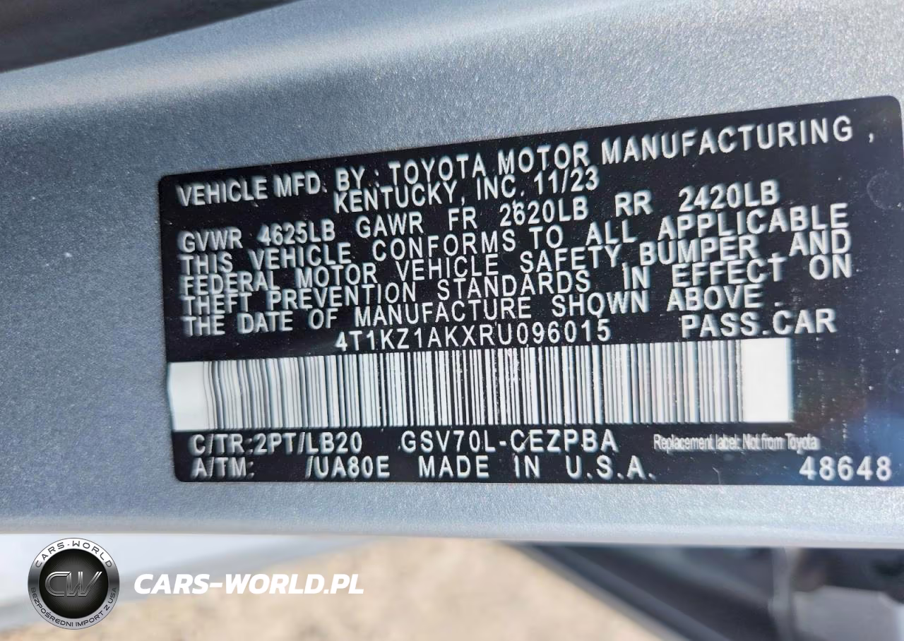 2024 Toyota Camry Xse V6 VIN:4T1KZ1AKXRU096015 - 12