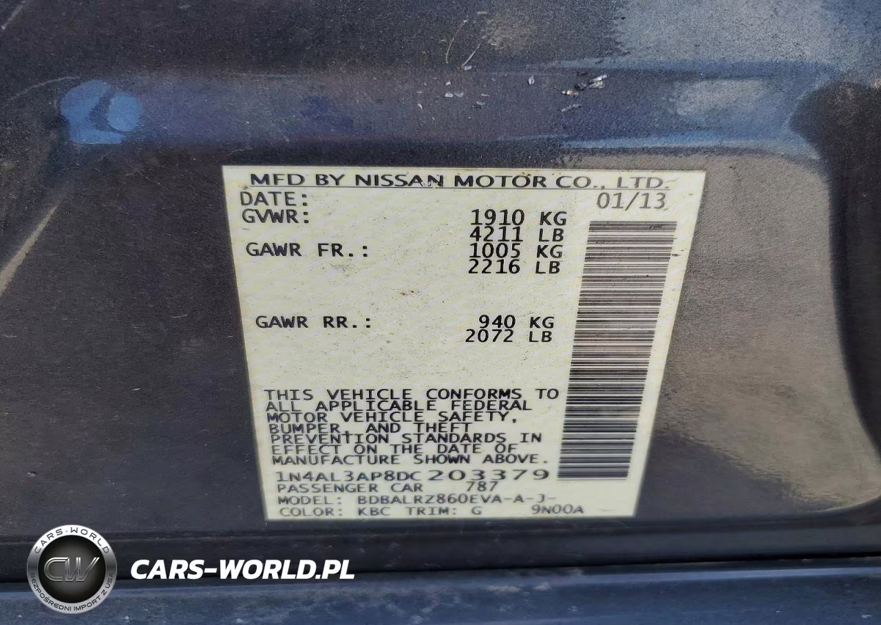 2013 Nissan Altima 2.5 VIN:1N4AL3AP8DC203379 - 13