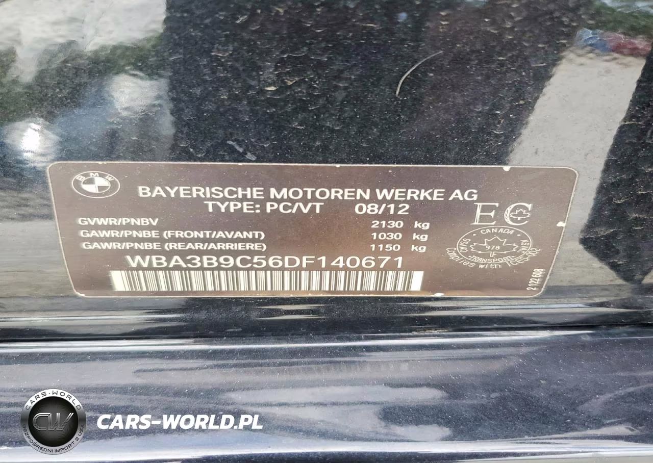 2013 BMW 335 Xi VIN:WBA3B9C56DF140671 - 12