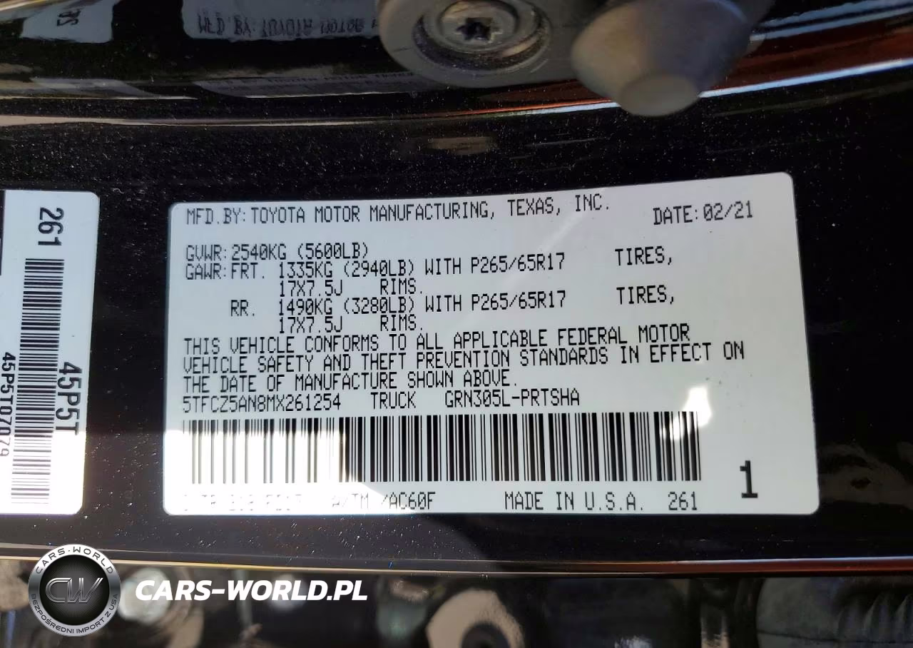 2021 Toyota Tacoma Trd Sport VIN:5TFCZ5AN8MX261254 - 13