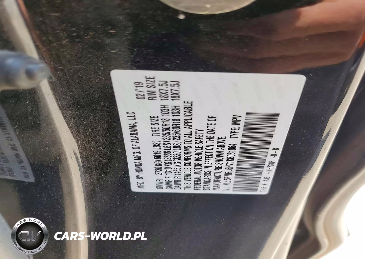 2019 Honda Odyssey Exl VIN:5FNRL6H71KB081064 - 13