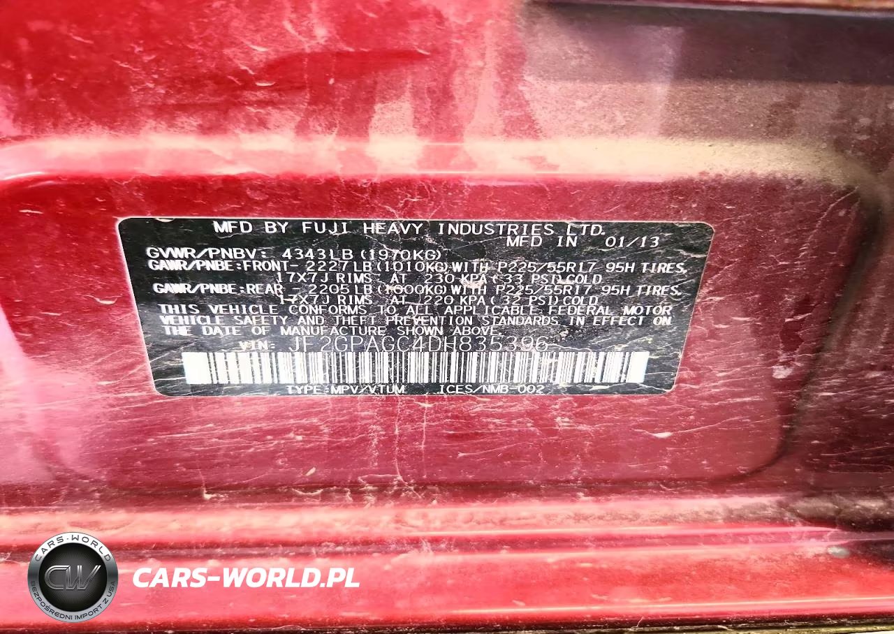 2013 Subaru Xv Crosstrek 2.0 Limited VIN:JF2GPAGC4DH835396 - 13