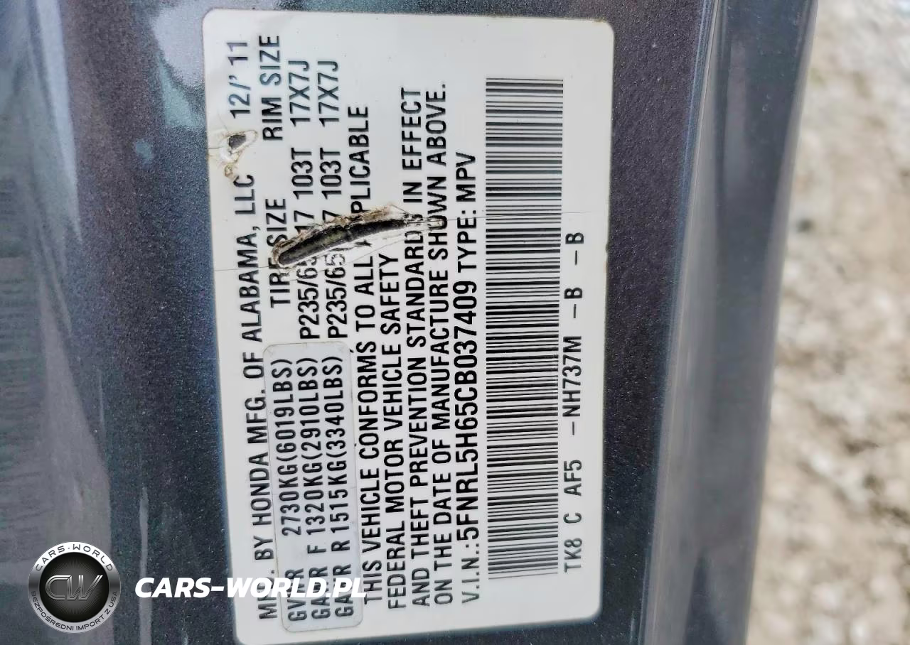 2012 Honda Odyssey Exl VIN:5FNRL5H65CB037409 - 13