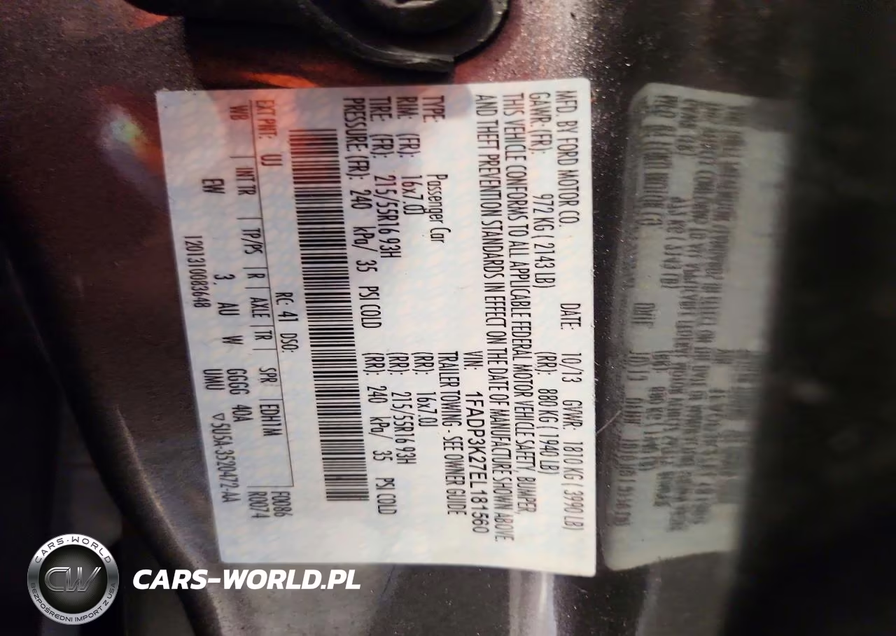 2014 Ford Focus Se VIN:1FADP3K27EL181560 - 12
