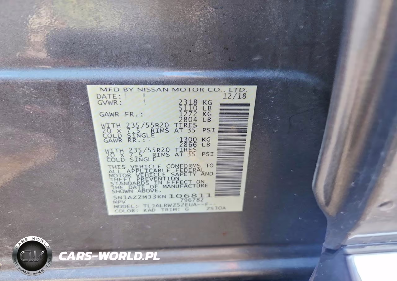 2019 Nissan Murano Sl VIN:5N1AZ2MJ3KN106811 - 13