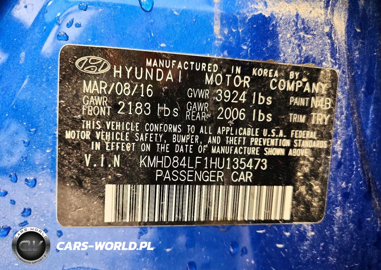 2017 Hyundai Elantra Limited VIN:KMHD84LF1HU135473 - 12